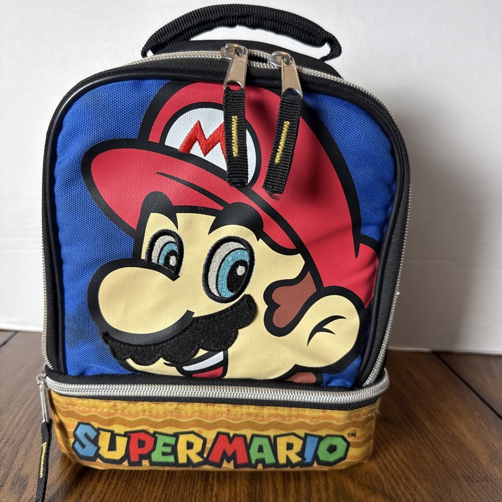 Nintendo Super Mario Dual Compartment Insulated Lunch Bag Lunchbox